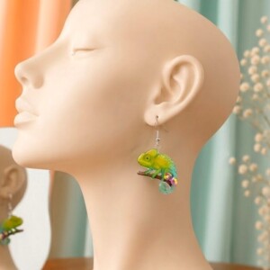 Boucles d’oreilles Caméléon
