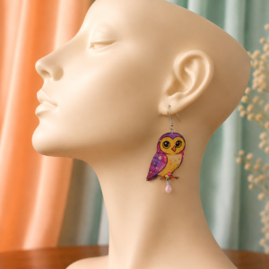 Boucles d’oreilles Chouette